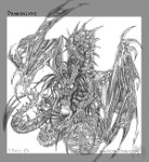 Drakhenliche  Media: Pencils Character: Drakhenliche  My personal dragoness. : Drakhenliche, drakhen, drak, pencils, dracolich, dracoliche, dragon, dragoness, full body, drawing, black and white, greyscale