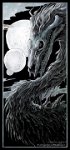 Sepuket Portrait  Media: Pen and ink, pencil shading, tone added digitally. Project link:  "The Daemonslayers"  Species:  Sepuket : sepuket, reference, original species, oc, project, tymaera, worldbuilding, creature, undead, skull, face, fur, feral, dark, moons, portrait