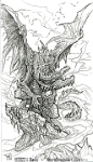inksketch dragon roar  June 2022 Sakura Pigma pens in 16:9 Winsor & Newton sketchbook, 90gsm paper. Just a dragon, establishing its presence. Rawr.